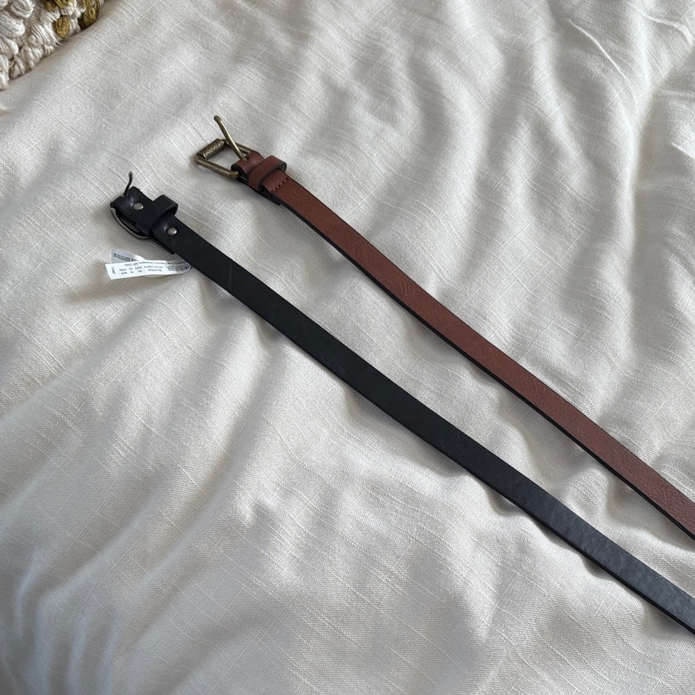 2 Belts Black and Brown Size Large
